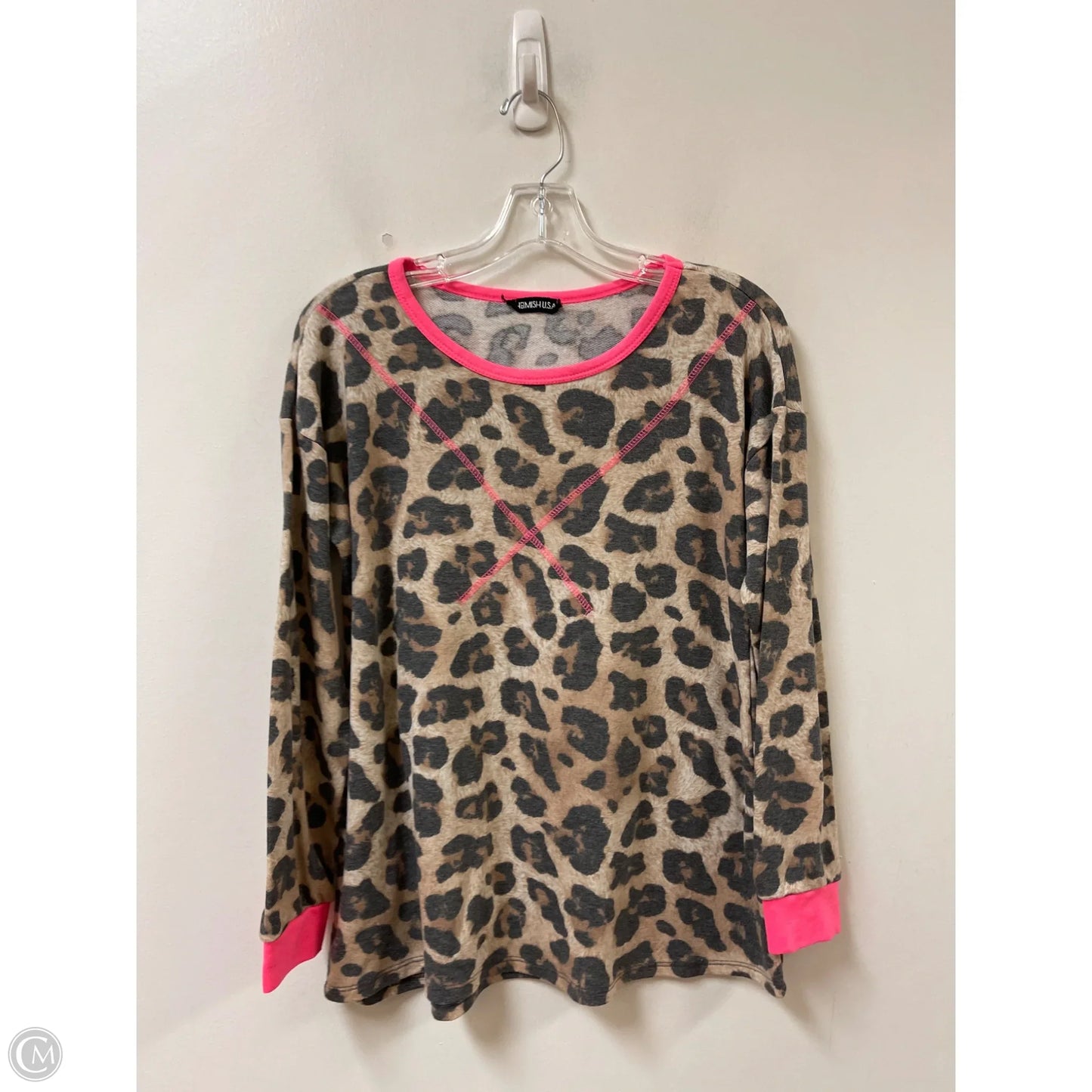 Top Long Sleeve By Heimish Usa In Animal Print, Size: M