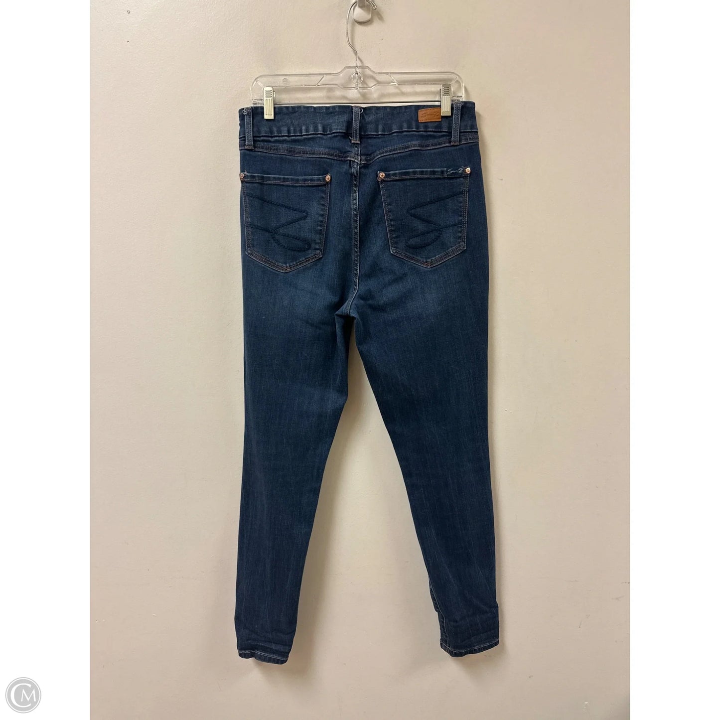 Jeans Cropped By Seven 7 In Blue Denim, Size: 12
