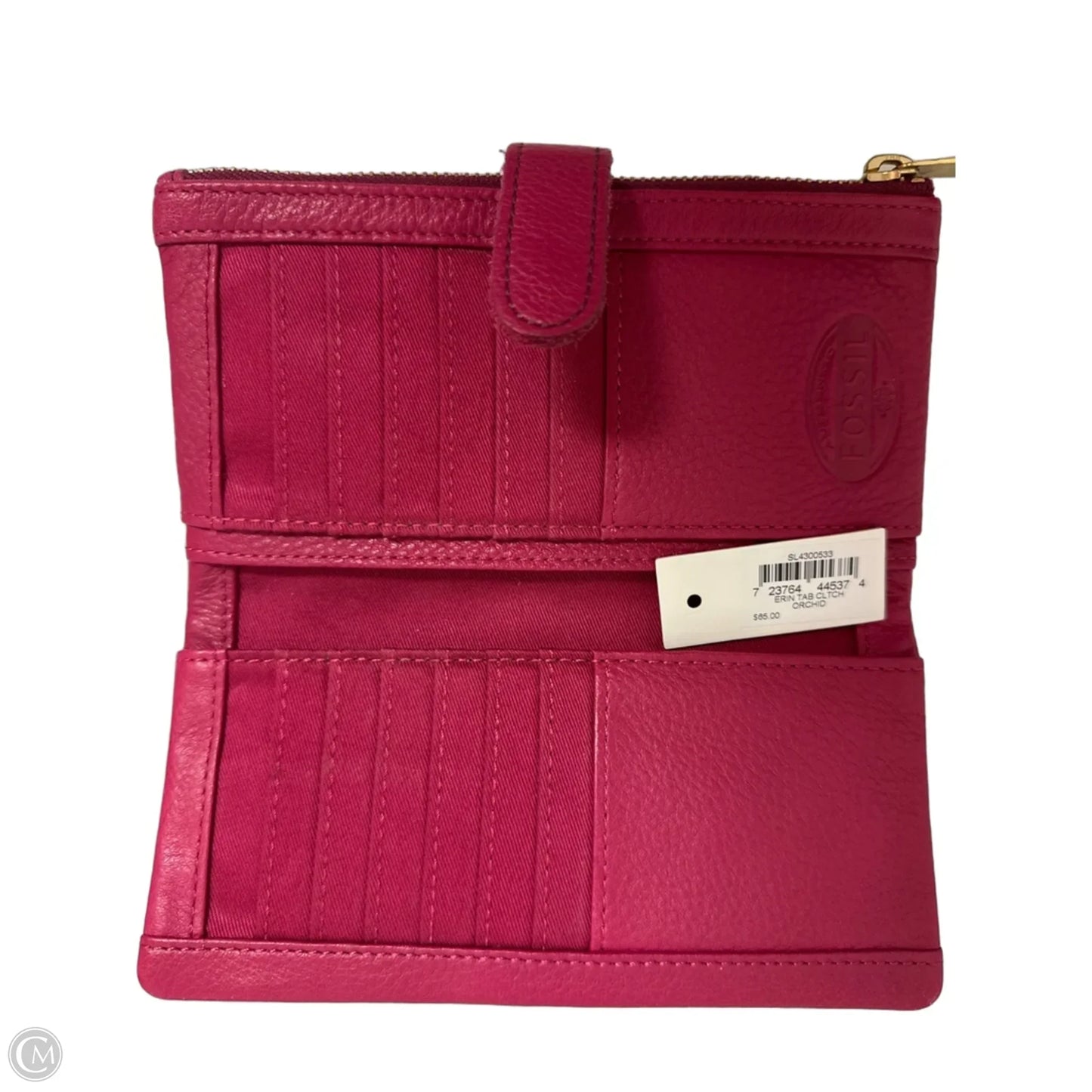Wallet Leather By Fossil, Size: Large