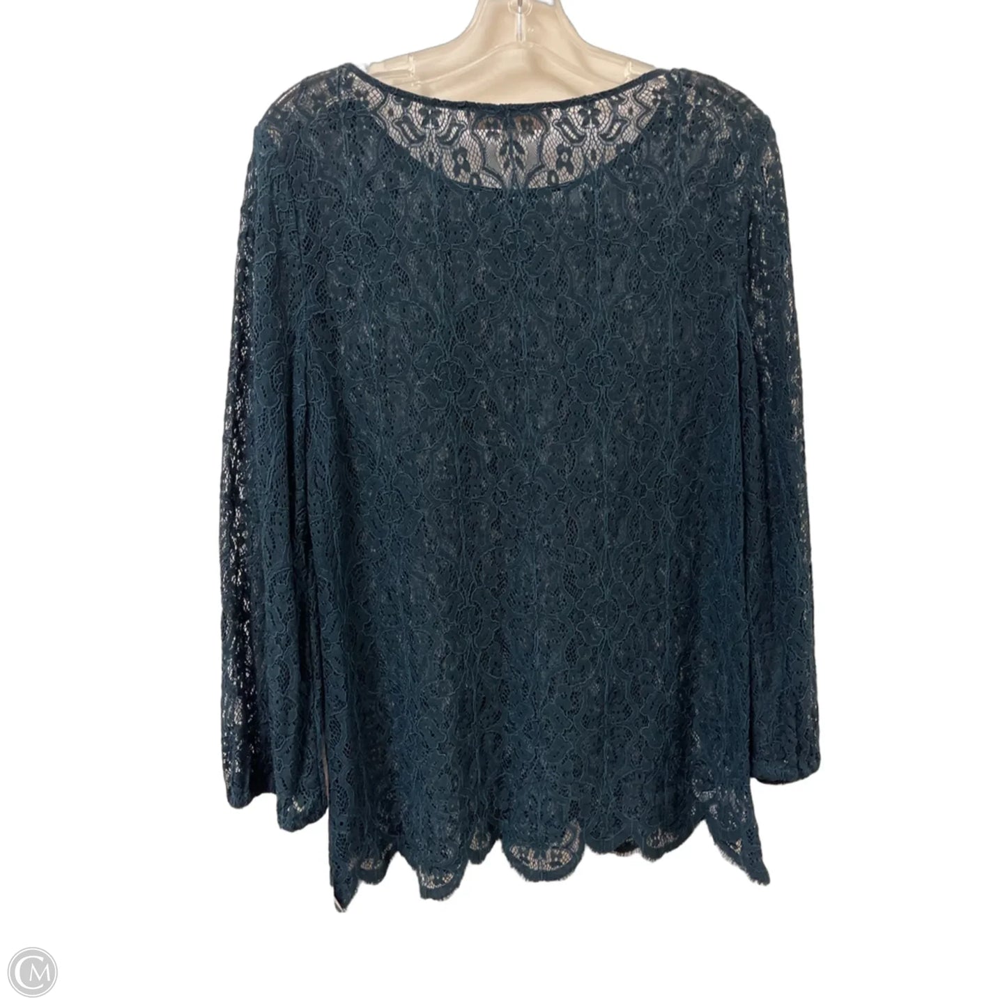 Top Long Sleeve By Loft In Teal, Size: M