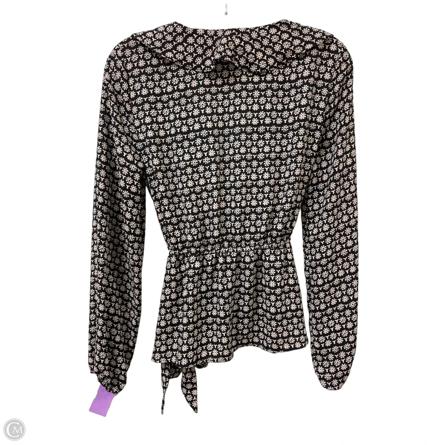 Top Long Sleeve By Max Studio In Black & Pink, Size: Xs