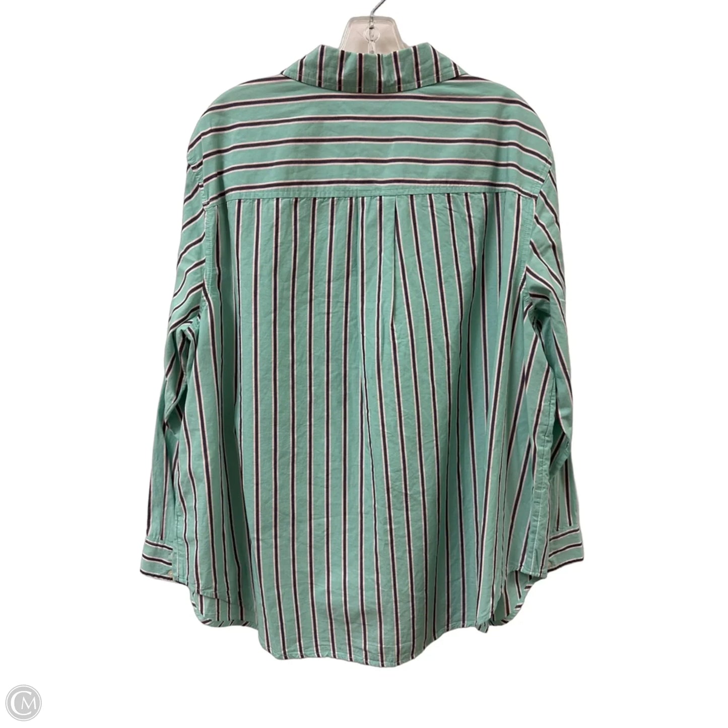 Blouse Long Sleeve By St Johns Bay In Striped Pattern, Size: 1x
