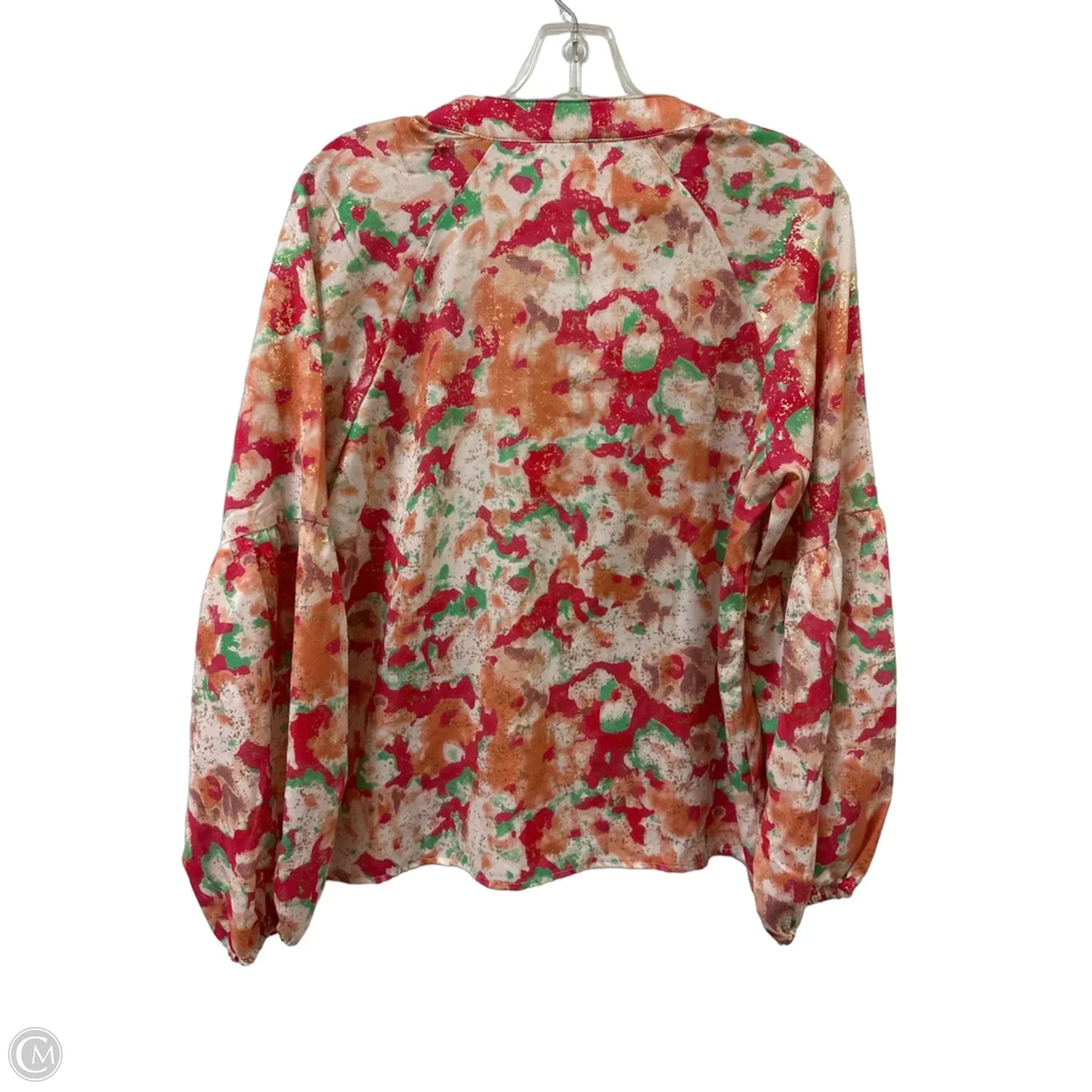 Top Long Sleeve By Clothes Mentor In Green & Pink, Size: S