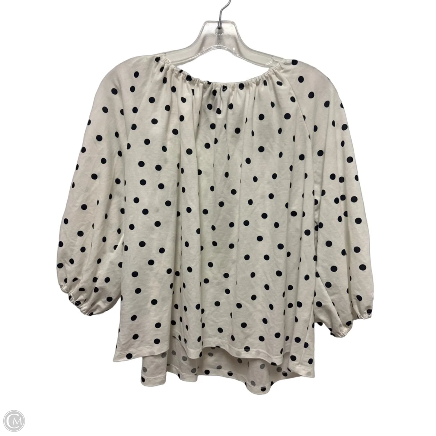 Top Long Sleeve By Premise In Polkadot Pattern, Size: Xl