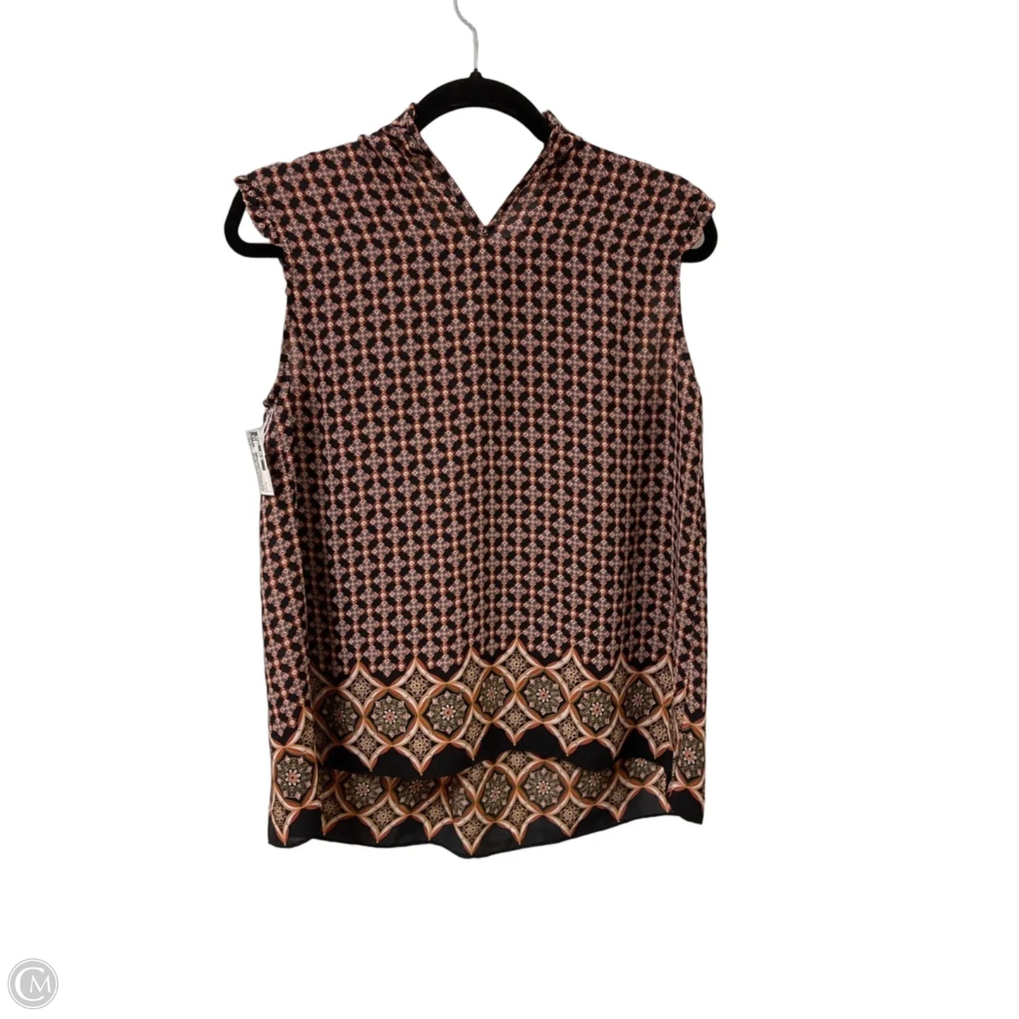 Top Sleeveless By Max Studio In Black & Brown, Size: M