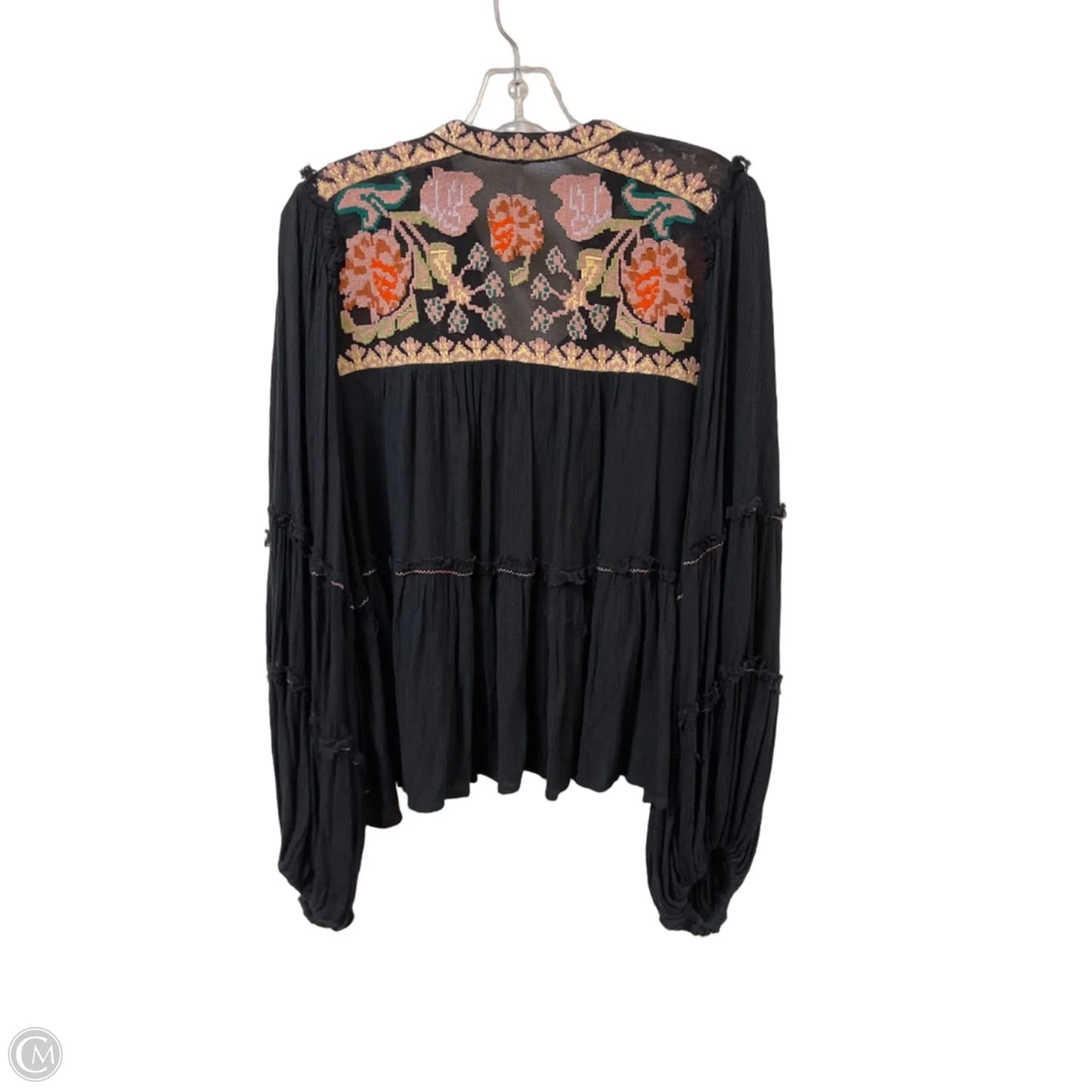 Top Long Sleeve By Free People In Black, Size: M