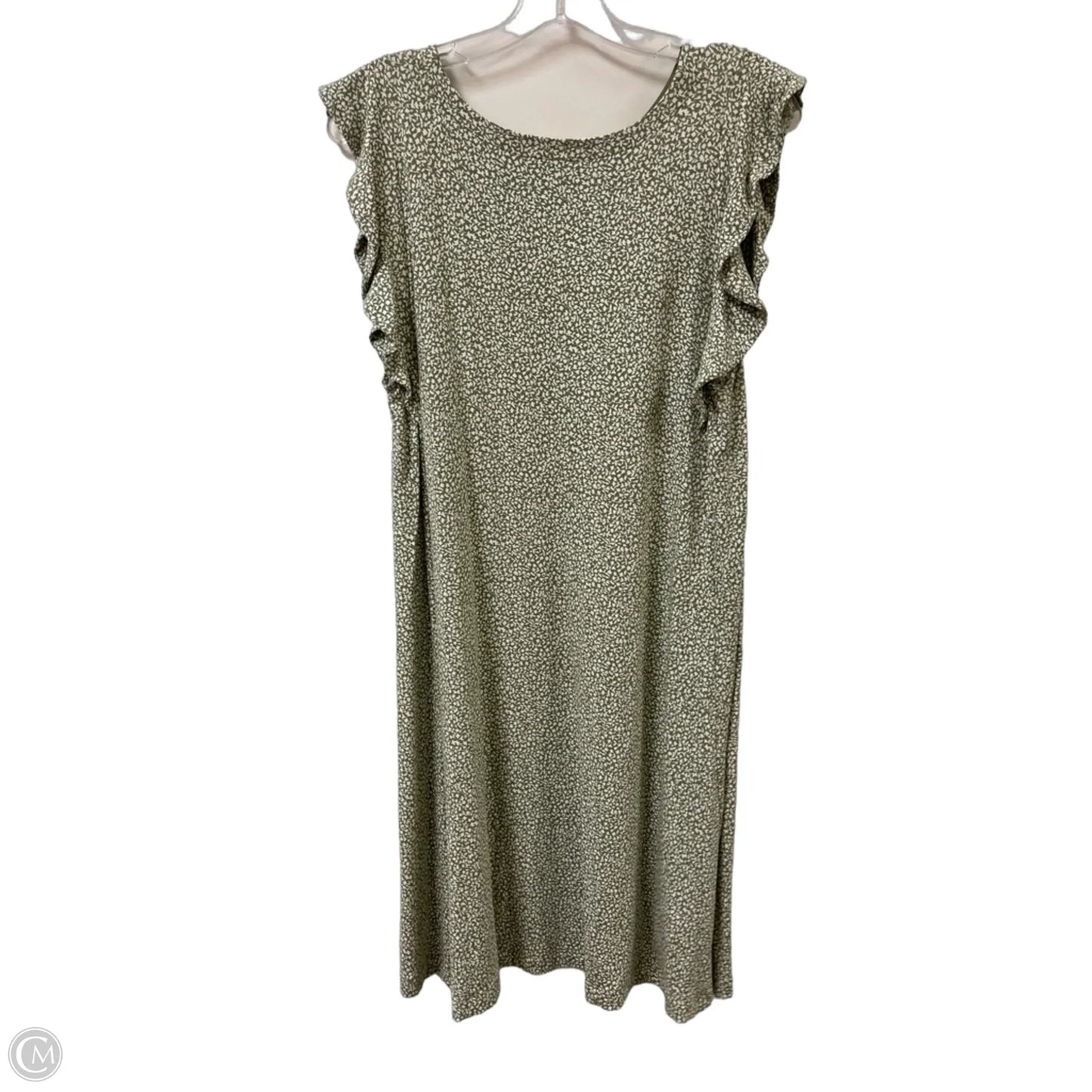 Dress Casual Short By Loft In Green & White, Size: L