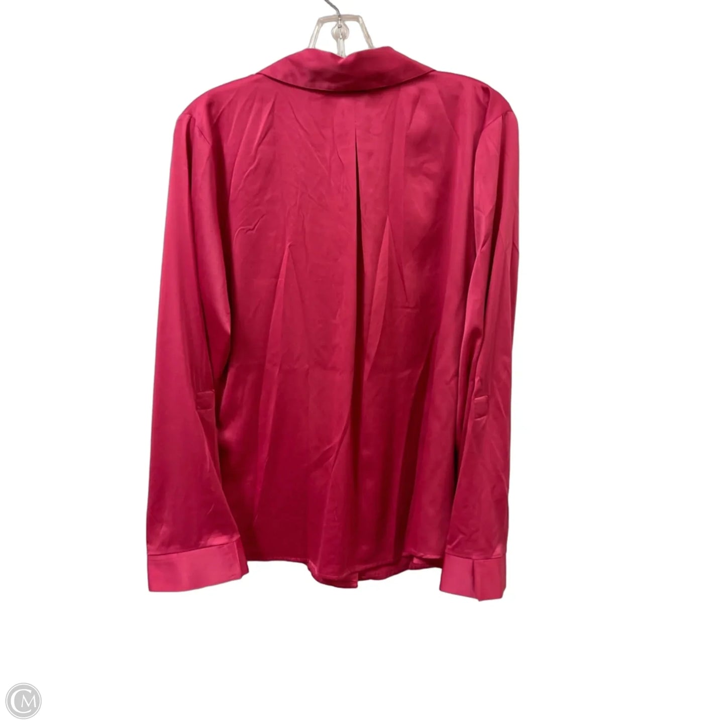 Blouse Long Sleeve By Isaac Mizrahi In Pink, Size: M