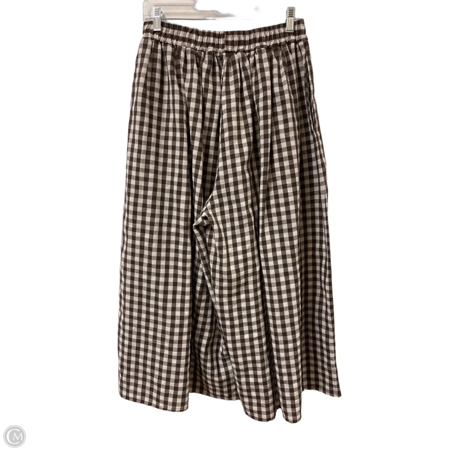 Pants Wide Leg By Clothes Mentor In Brown & Cream, Size: 8