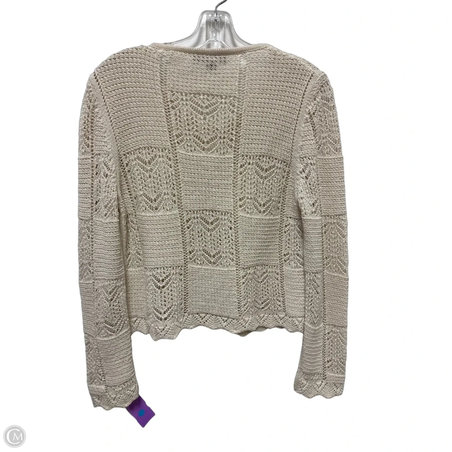 Sweater Cardigan By Zara In Cream, Size: L