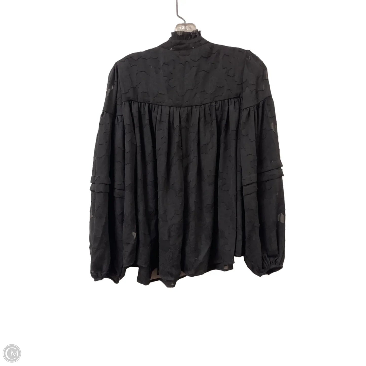 Top Long Sleeve By Vine & Love In Black, Size: S