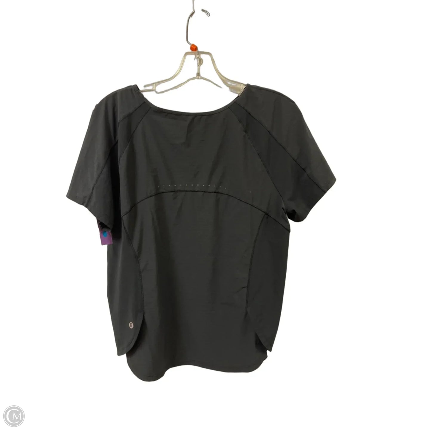 Athletic Top Short Sleeve By Lululemon In Black, Size: 10