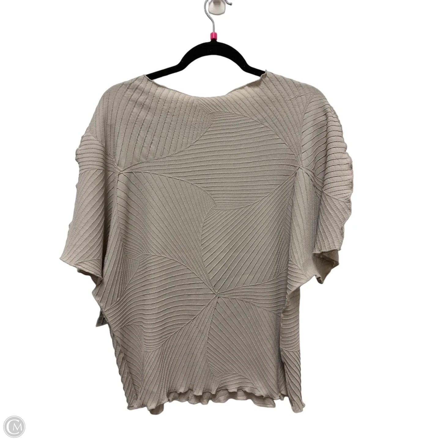 Top Short Sleeve By Chicos In Cream, Size: L