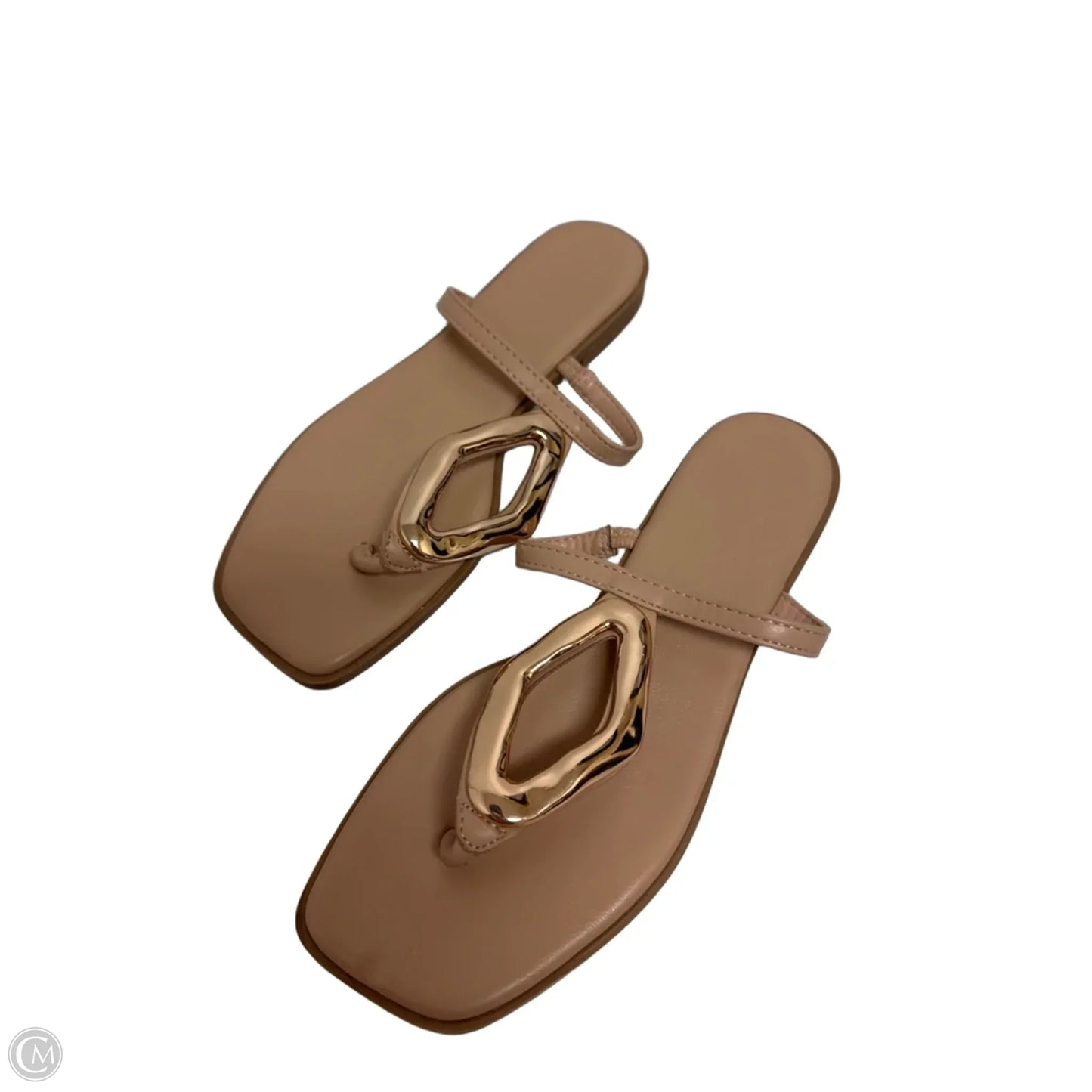 Sandals Flip Flops By Clothes Mentor In Cream, Size: 7