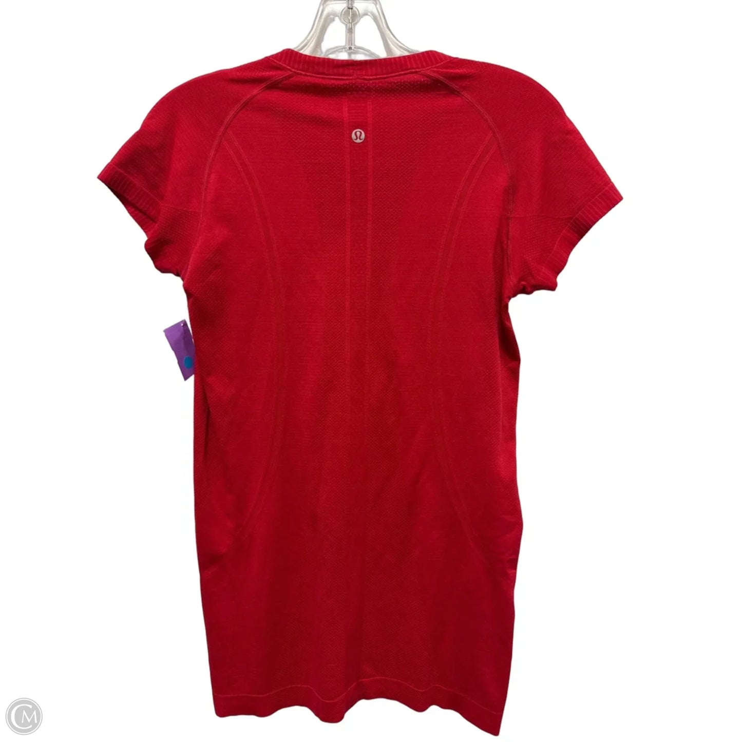Athletic Top Short Sleeve By Lululemon In Red, Size: S