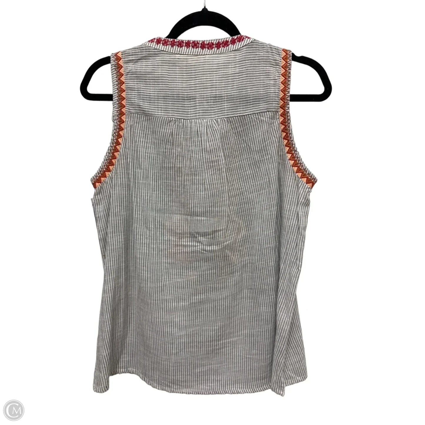 Top Sleeveless By Andree By Unit In Striped Pattern, Size: M