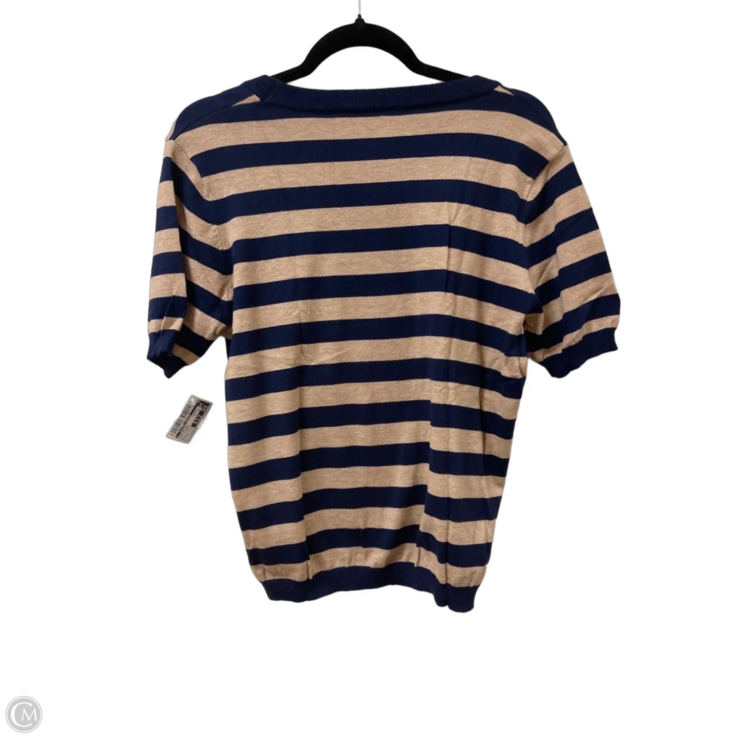 Sweater Short Sleeve By Clothes Mentor In Blue & Brown, Size: L