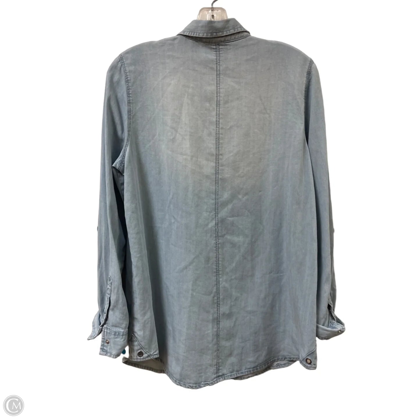 Blouse Long Sleeve By Intro In Blue, Size: S