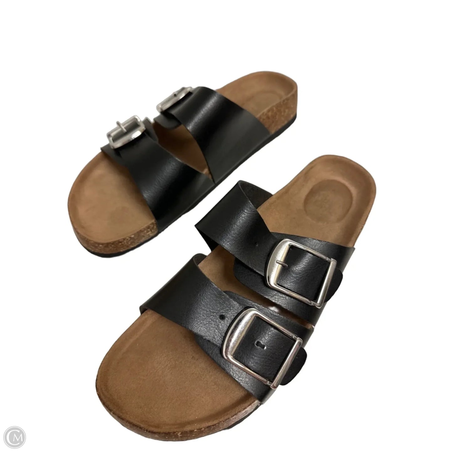Sandals Flats By Time And Tru In Black, Size: 10