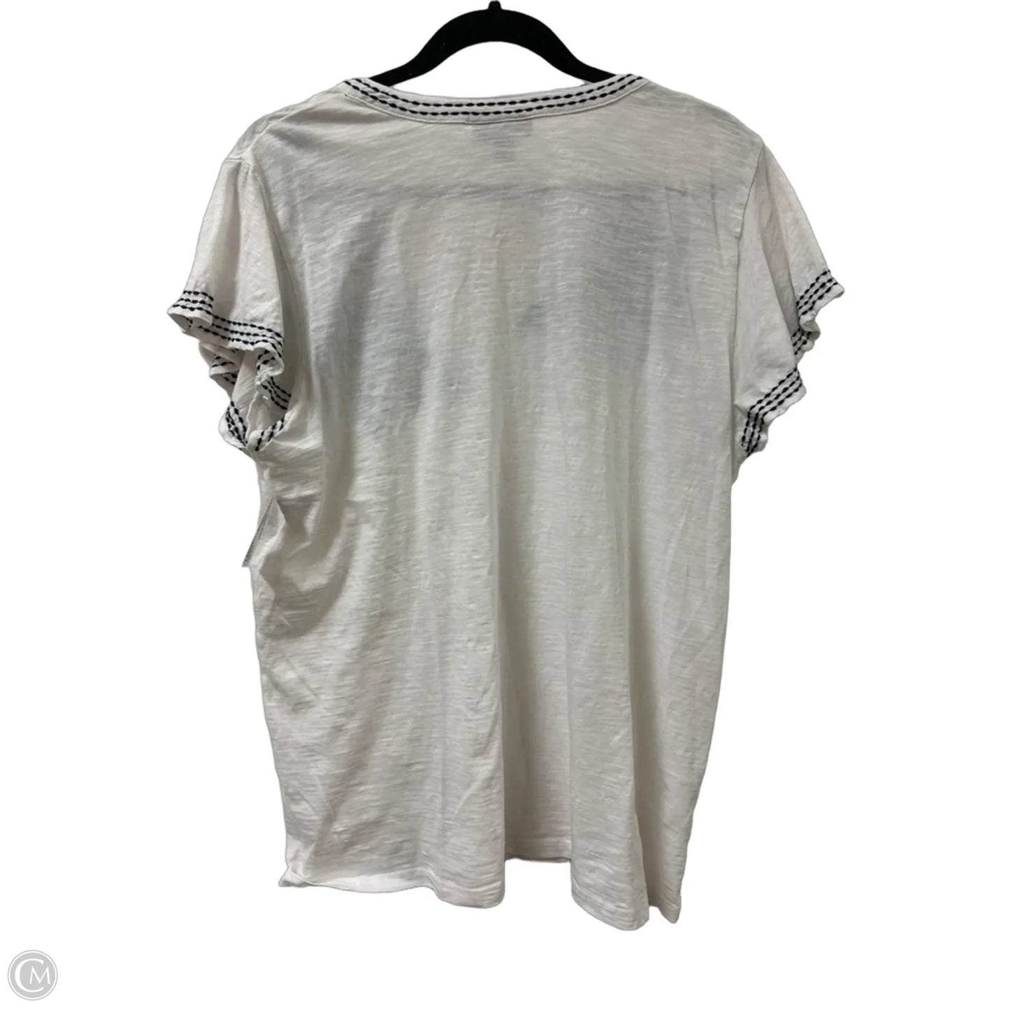 Top Short Sleeve By Style And Company In Blue & White, Size: Xl