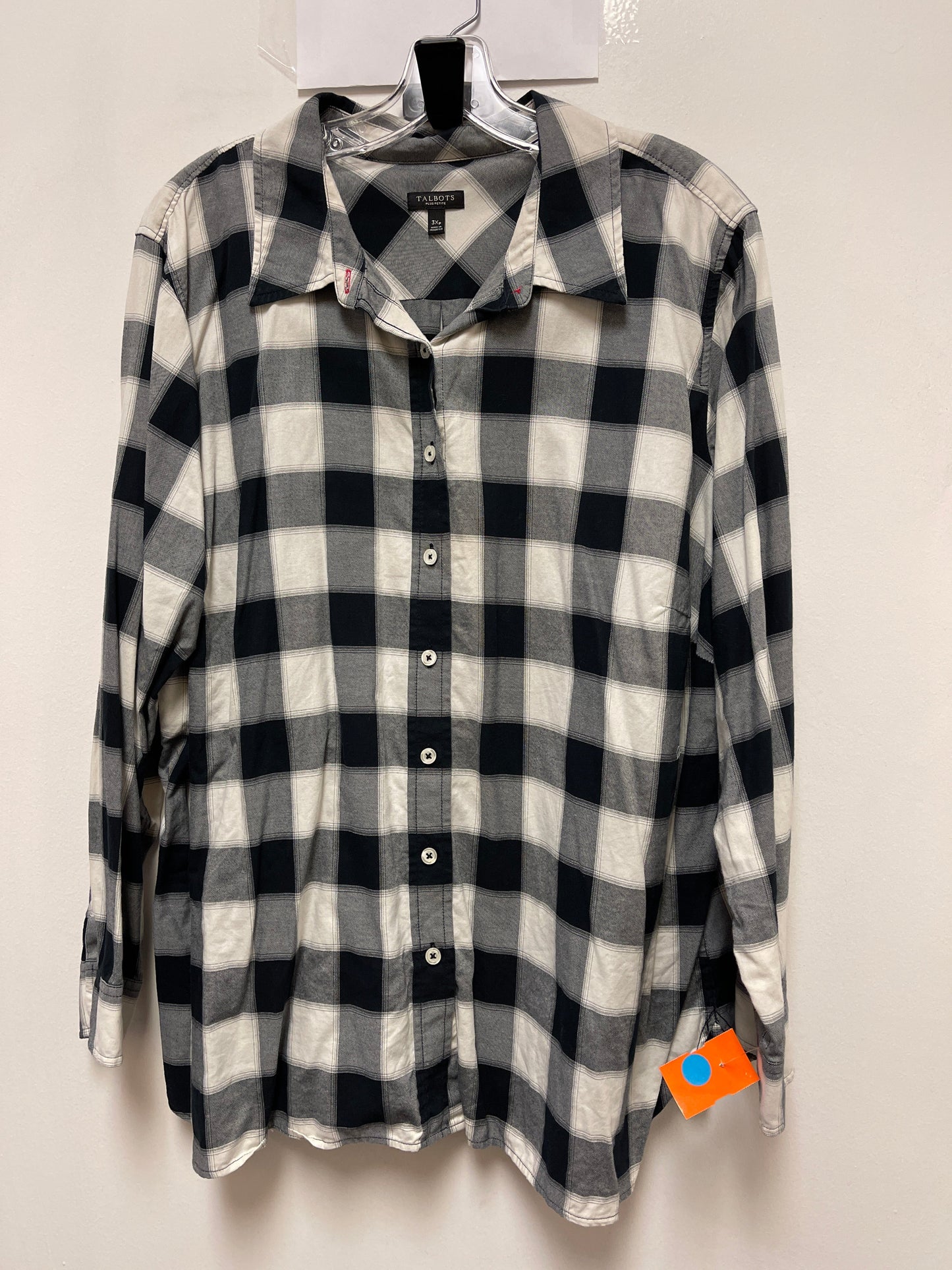 Blouse Long Sleeve By Talbots In Black & White, Size: 3x