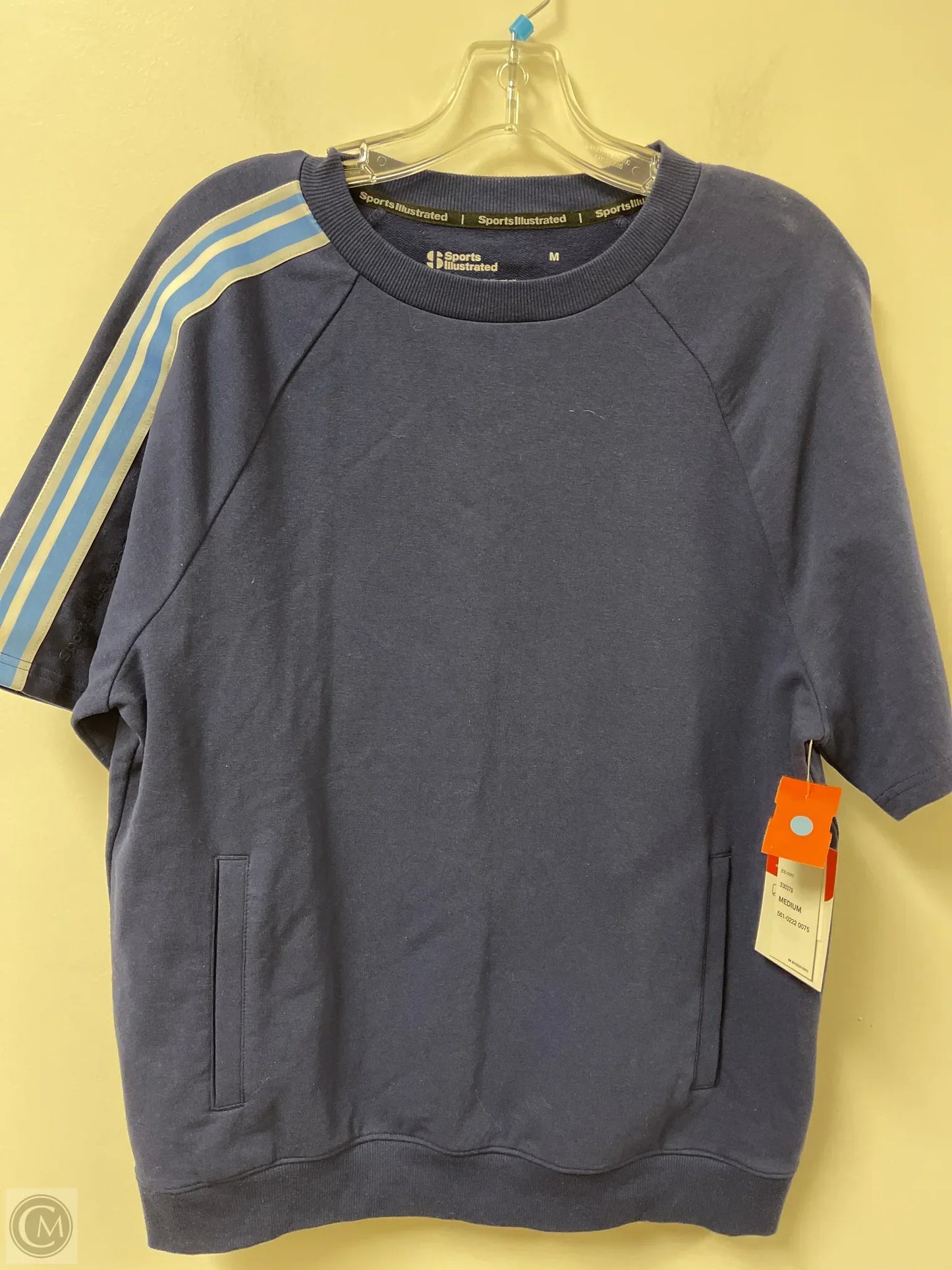 Athletic Top Short Sleeve By Clothes Mentor In Navy, Size: M