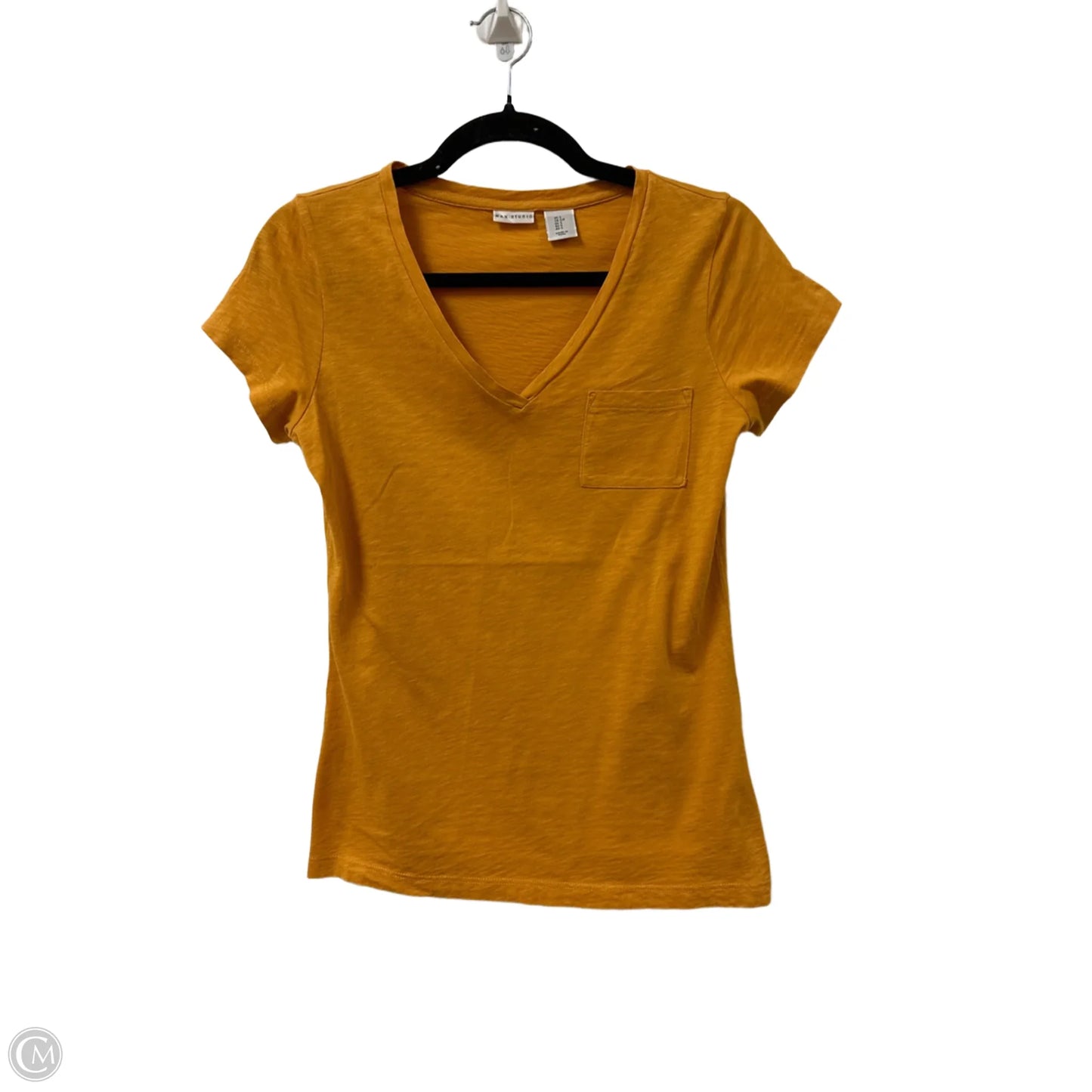 Top Short Sleeve By Max Studio In Yellow, Size: S