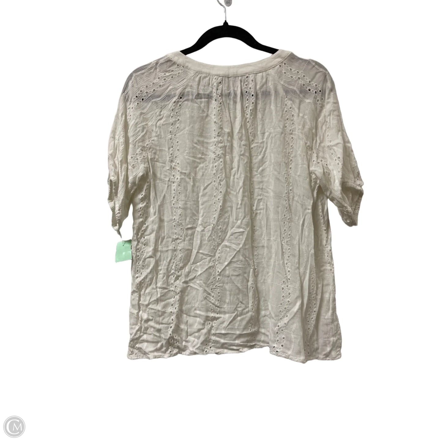 Top Short Sleeve By Loft In White, Size: S
