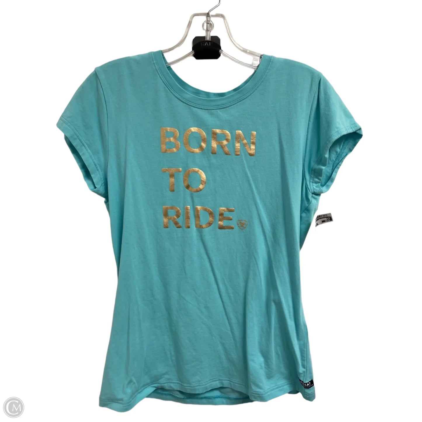 Top Short Sleeve By Ariat In Blue, Size: S