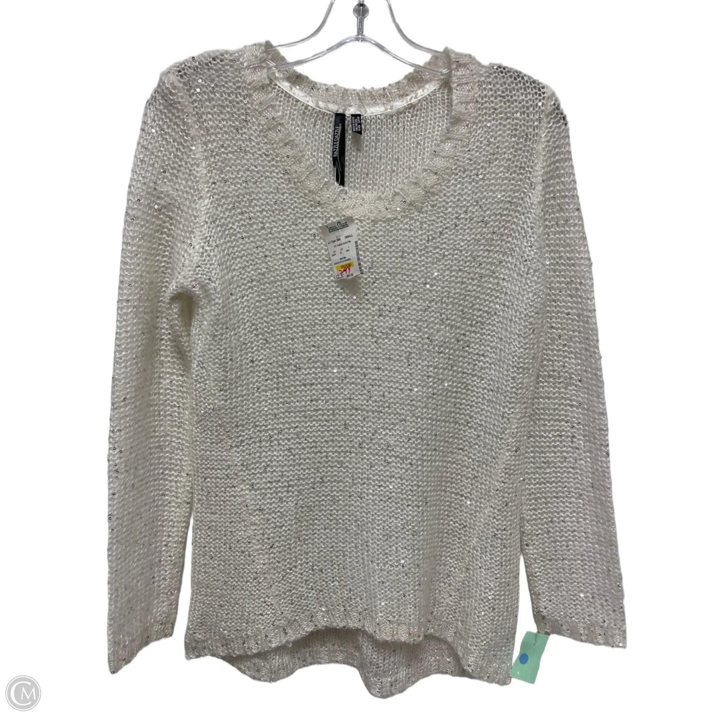 Sweater By Clothes Mentor In White, Size: S