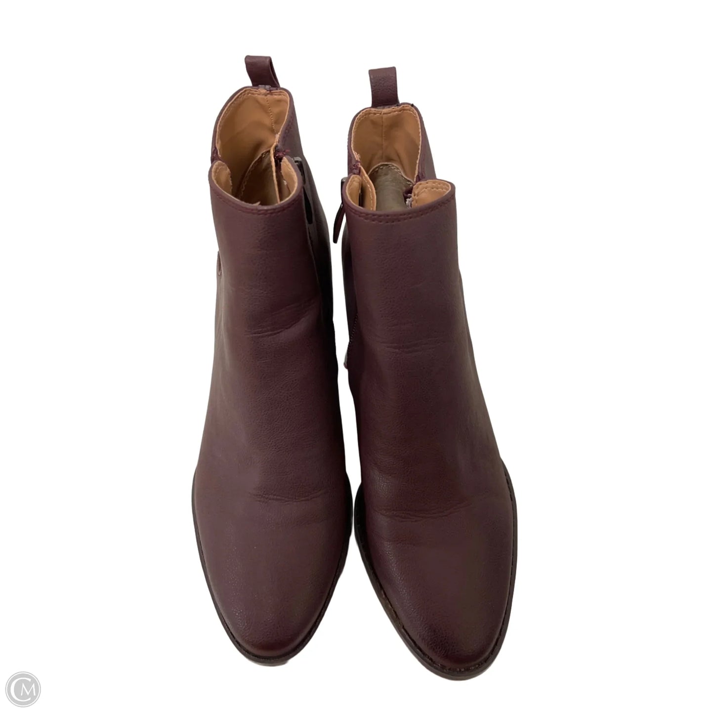 Boots Ankle Heels By Franco Sarto In Purple, Size: 8.5