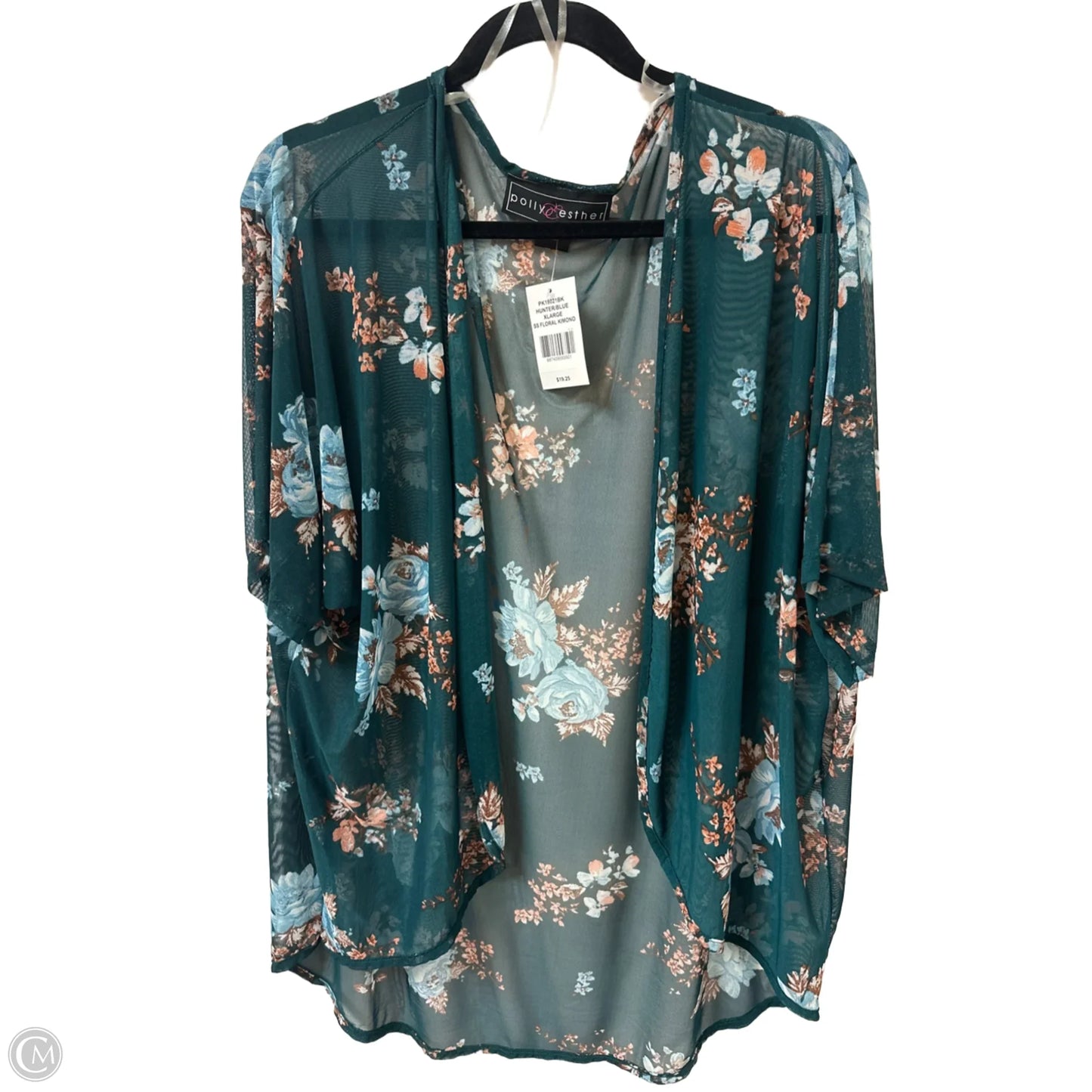 Kimono By Clothes Mentor In Green, Size: Xl