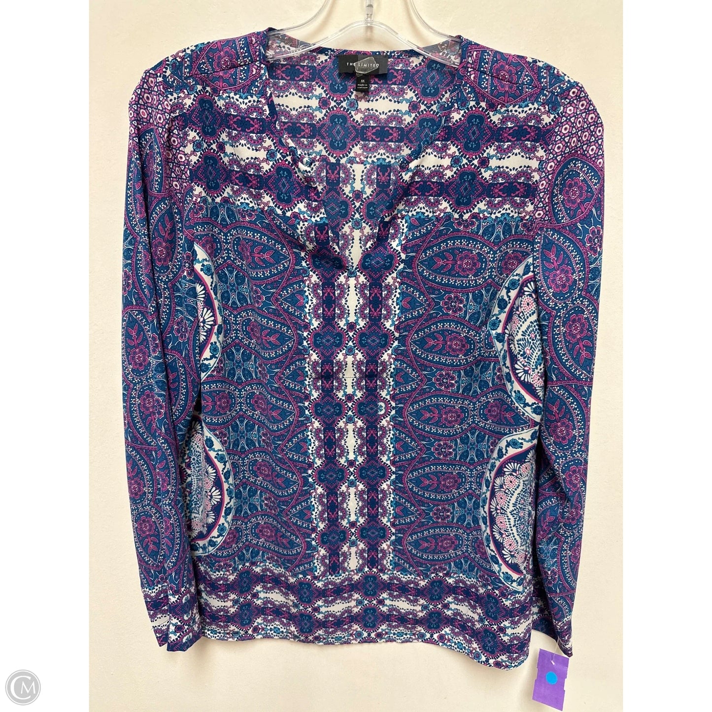 Top Long Sleeve By Limited In Blue & Purple, Size: M