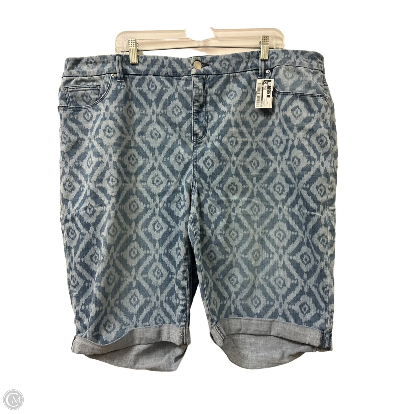 Shorts By Chicos In Blue Denim, Size: 20