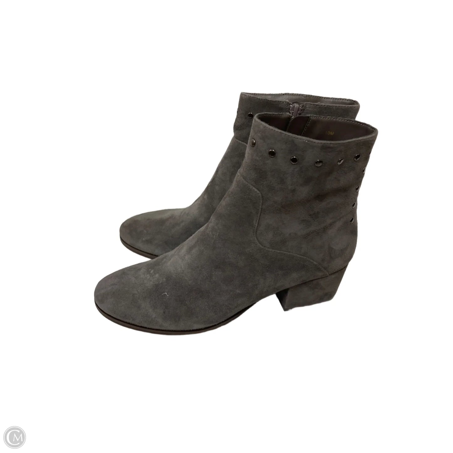 Boots Ankle Flats By Vaneli In Grey, Size: 10