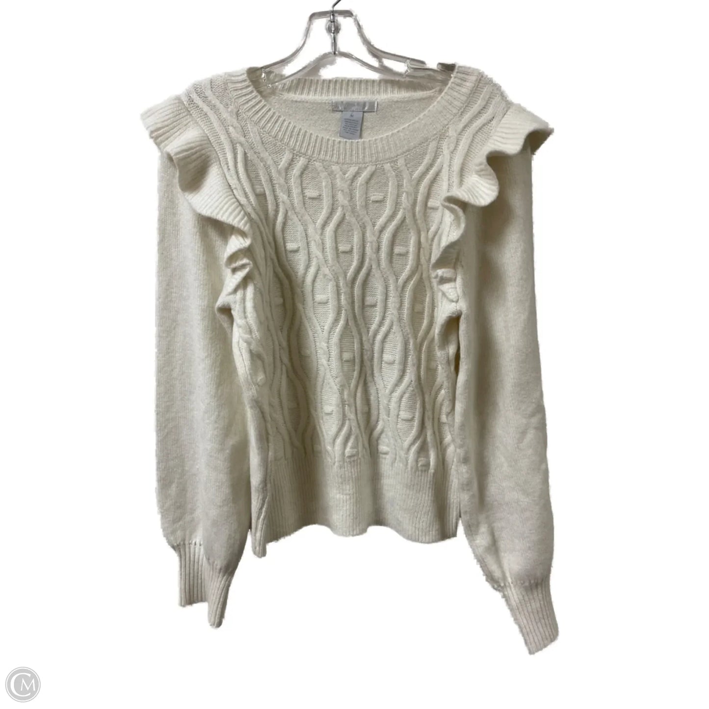Sweater By Design History In White, Size: M