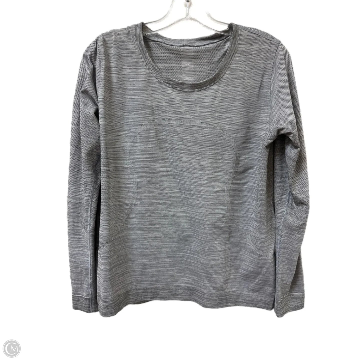 Athletic Top Long Sleeve Crewneck By Lululemon In Grey, Size: M