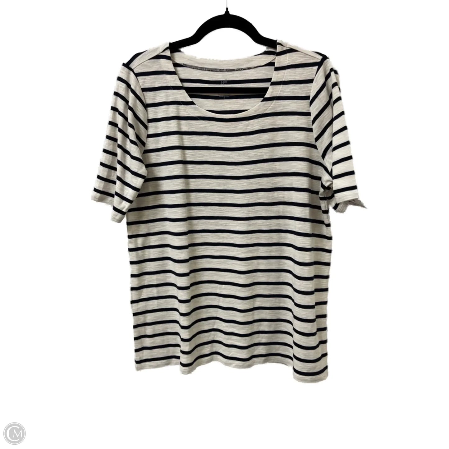 Top Short Sleeve By J. Jill In Striped Pattern, Size: M