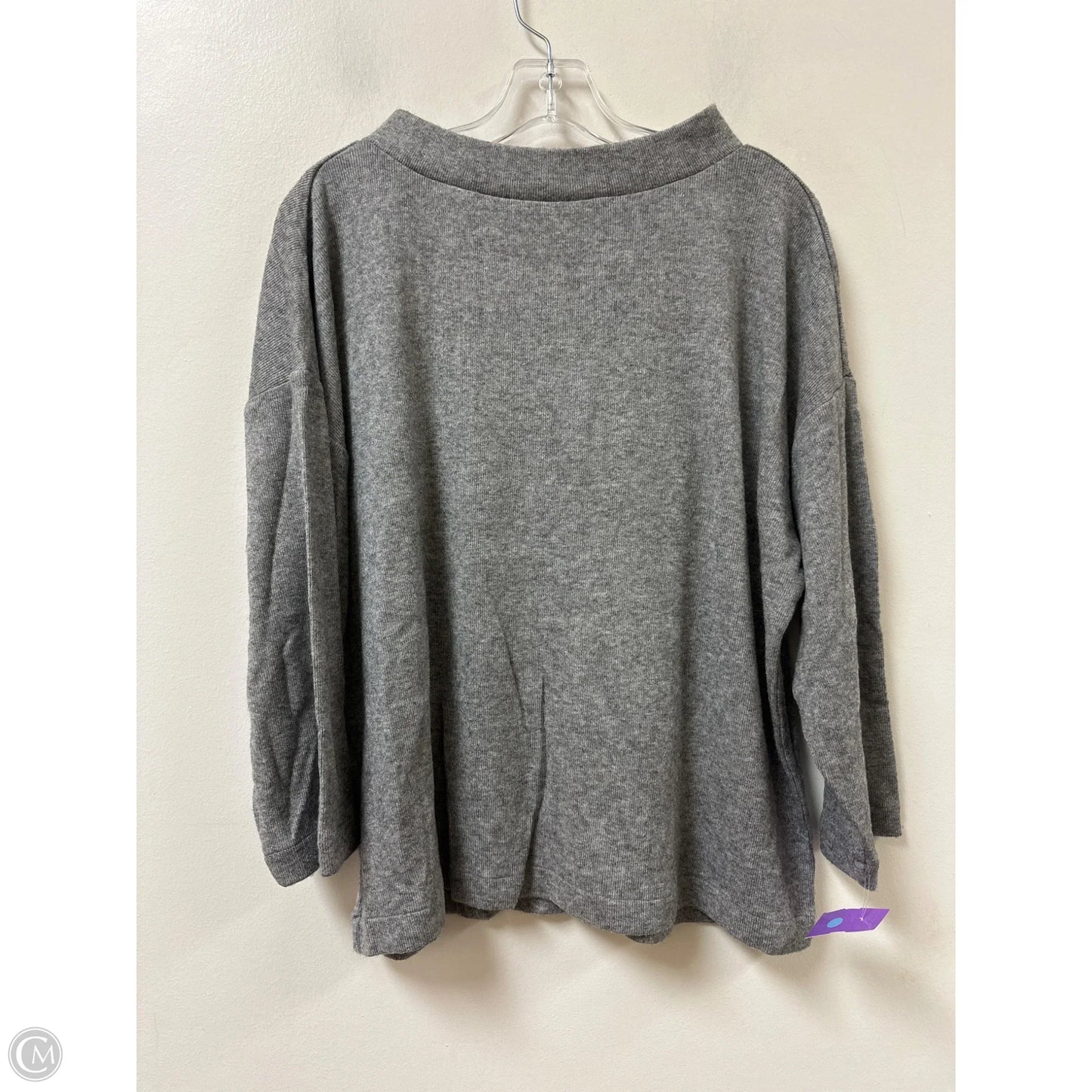 Sweater By Ann Taylor In Grey, Size: L