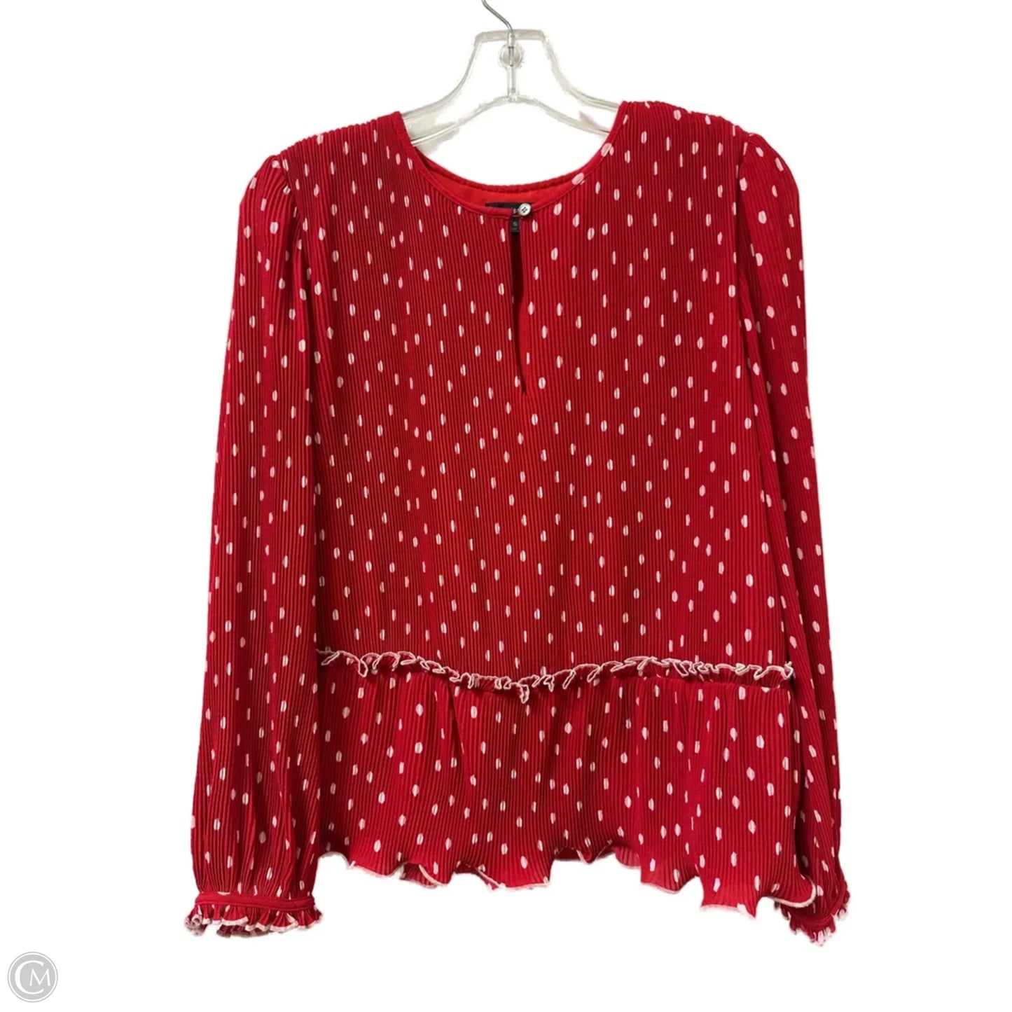Top Long Sleeve By J. Crew In Red & White, Size: S