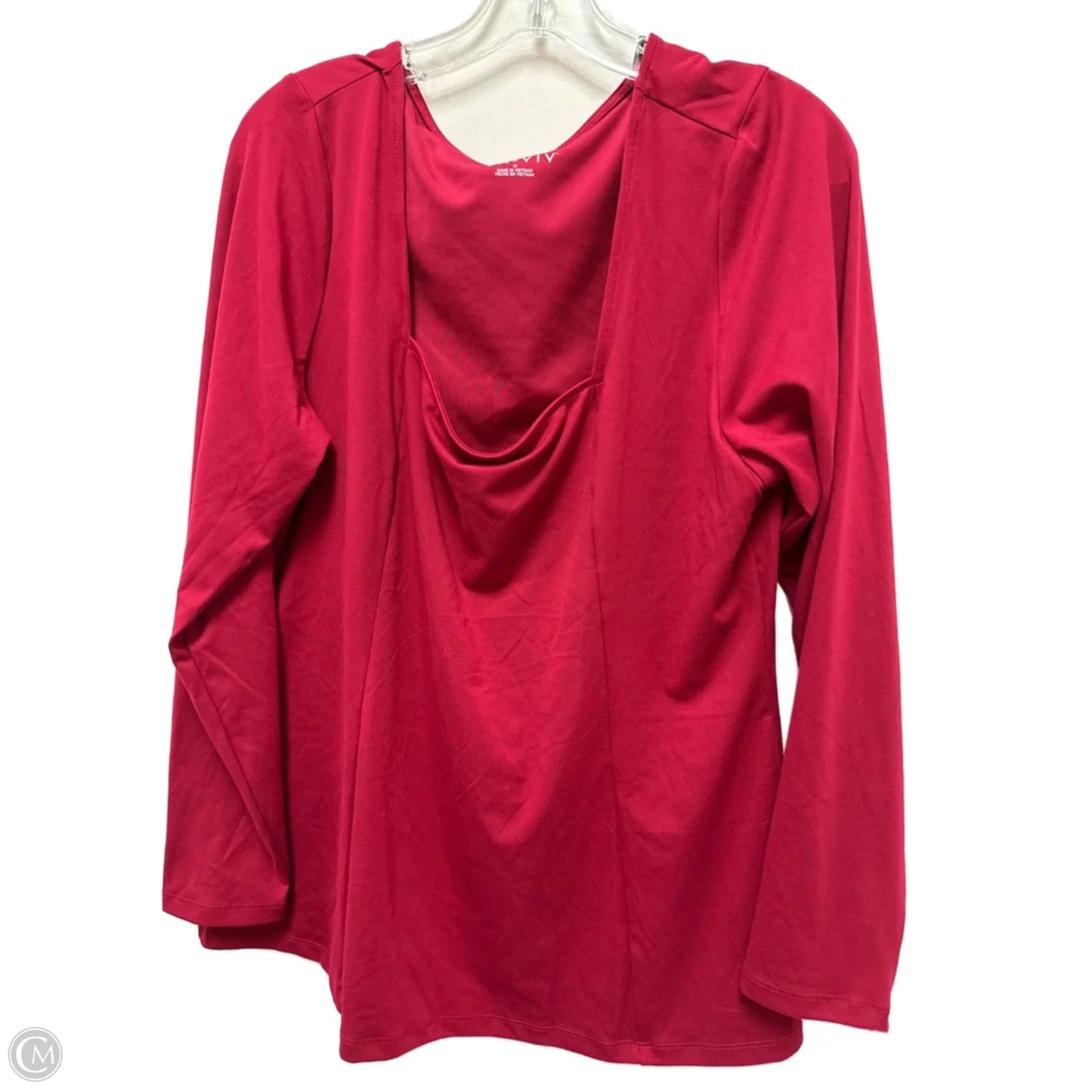 Top Long Sleeve By Ava & Viv In Red, Size: 1x