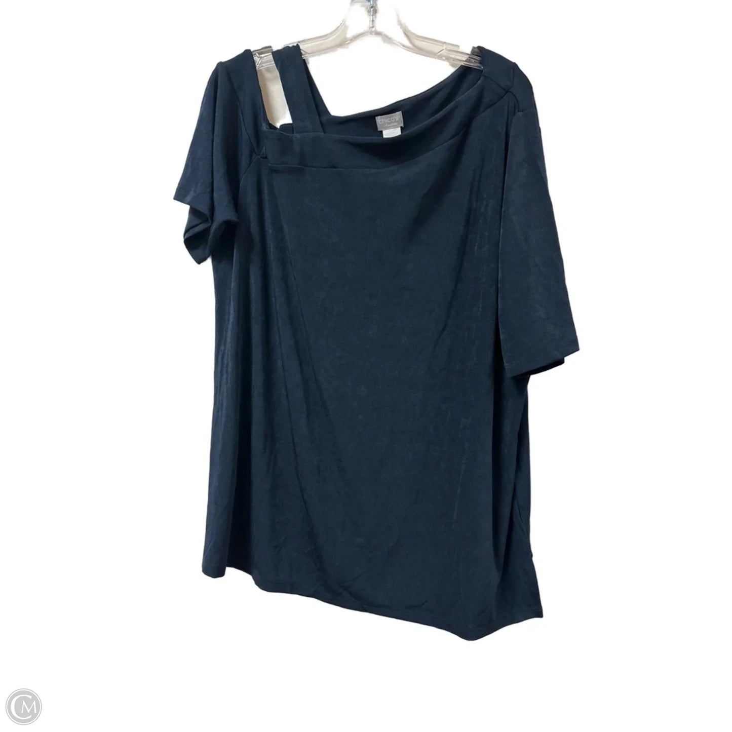 Top Long Sleeve By Chicos In Navy, Size: 1x