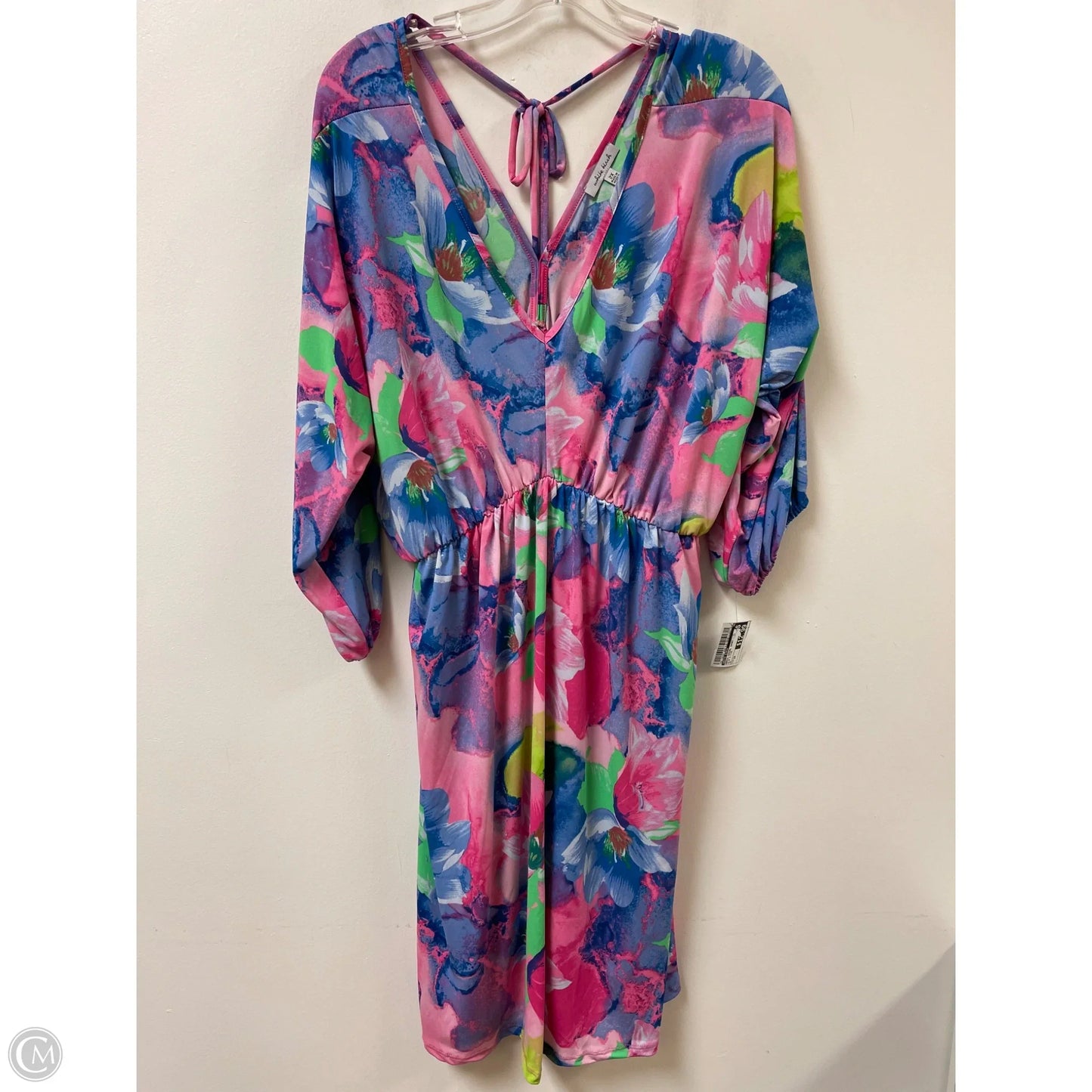 Dress Casual Short By White Birch In Blue & Pink, Size: 2x