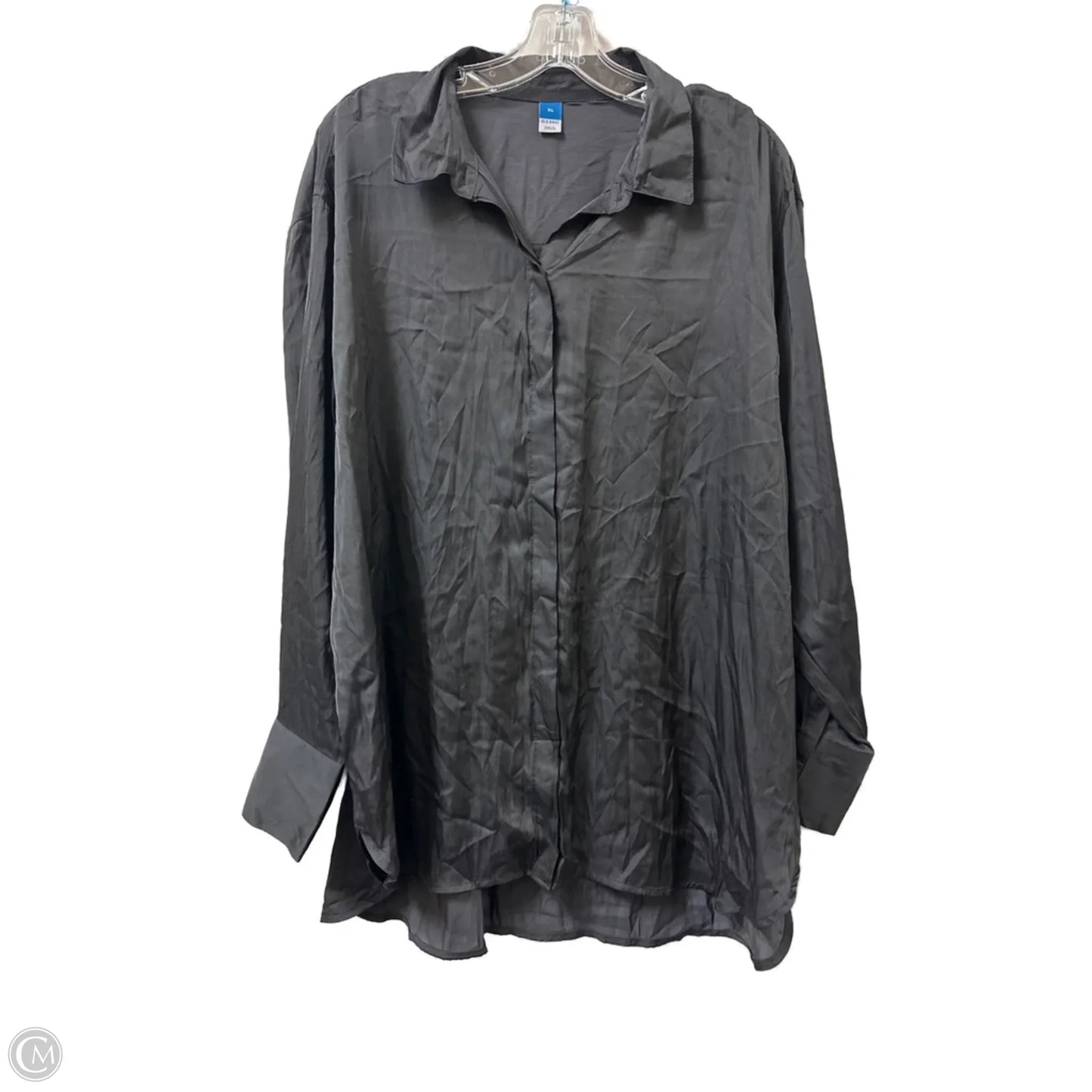 Blouse Long Sleeve By Old Navy In Black, Size: Xl