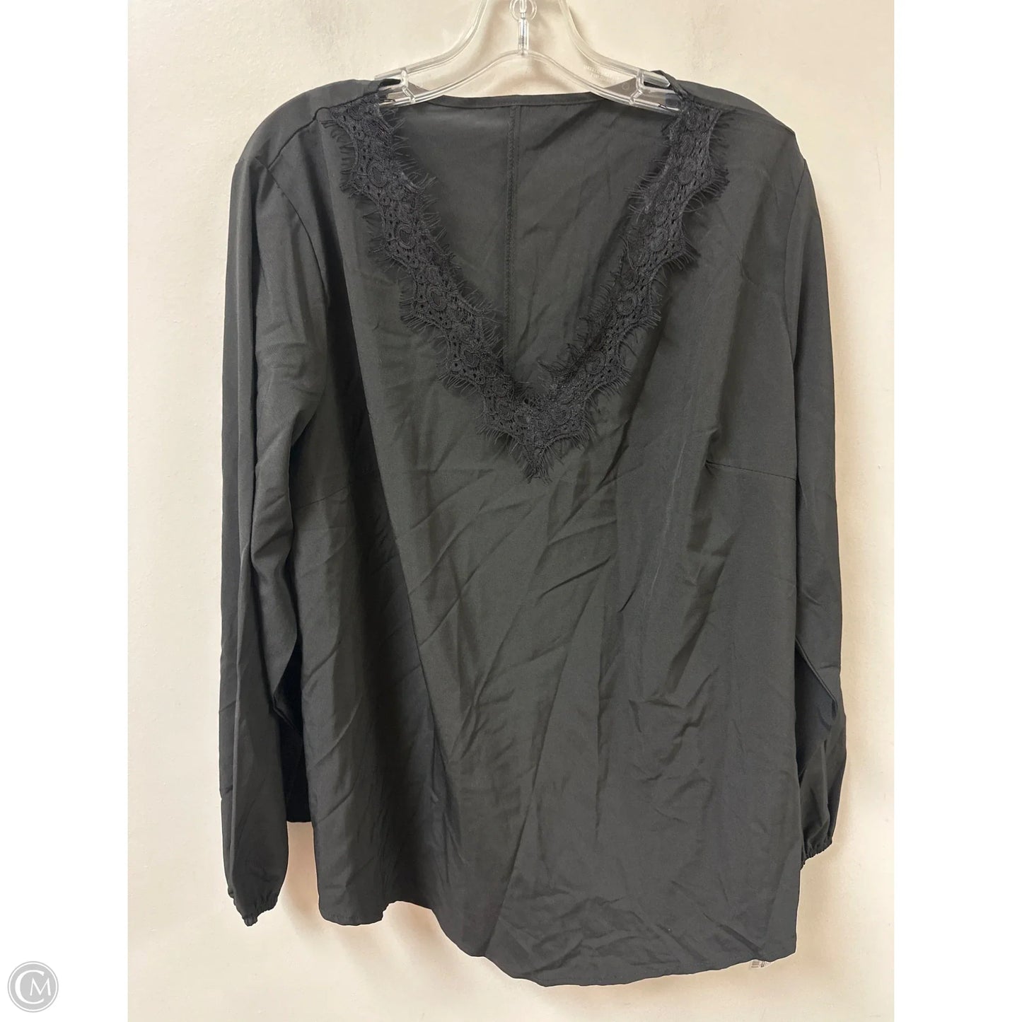 Top Long Sleeve By Shein In Black, Size: 3x