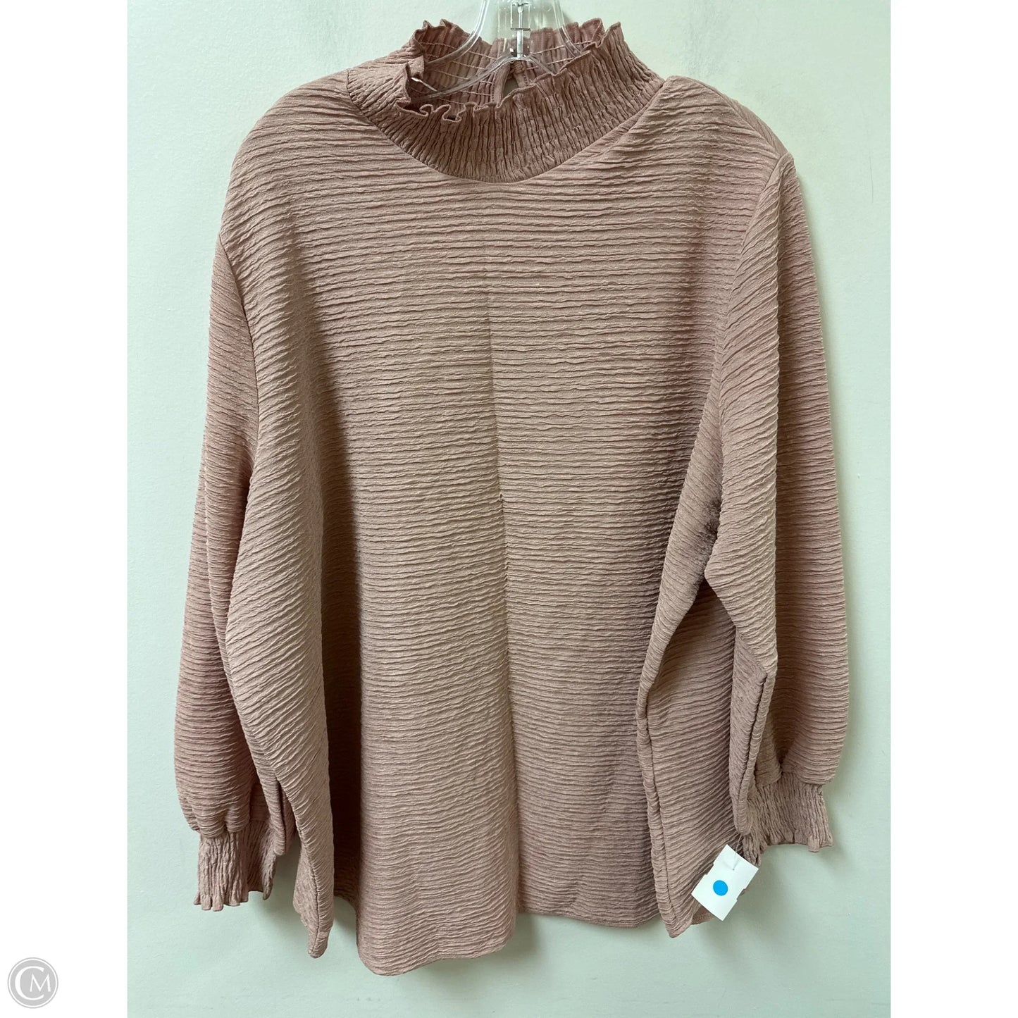 Top Long Sleeve By Shein In Pink, Size: 3x