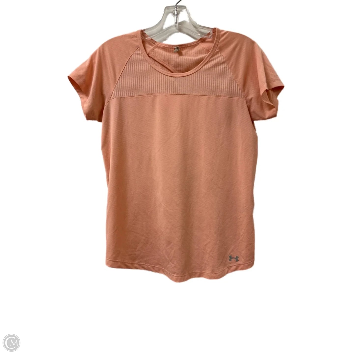 Athletic Top Short Sleeve By Under Armour In Orange, Size: S