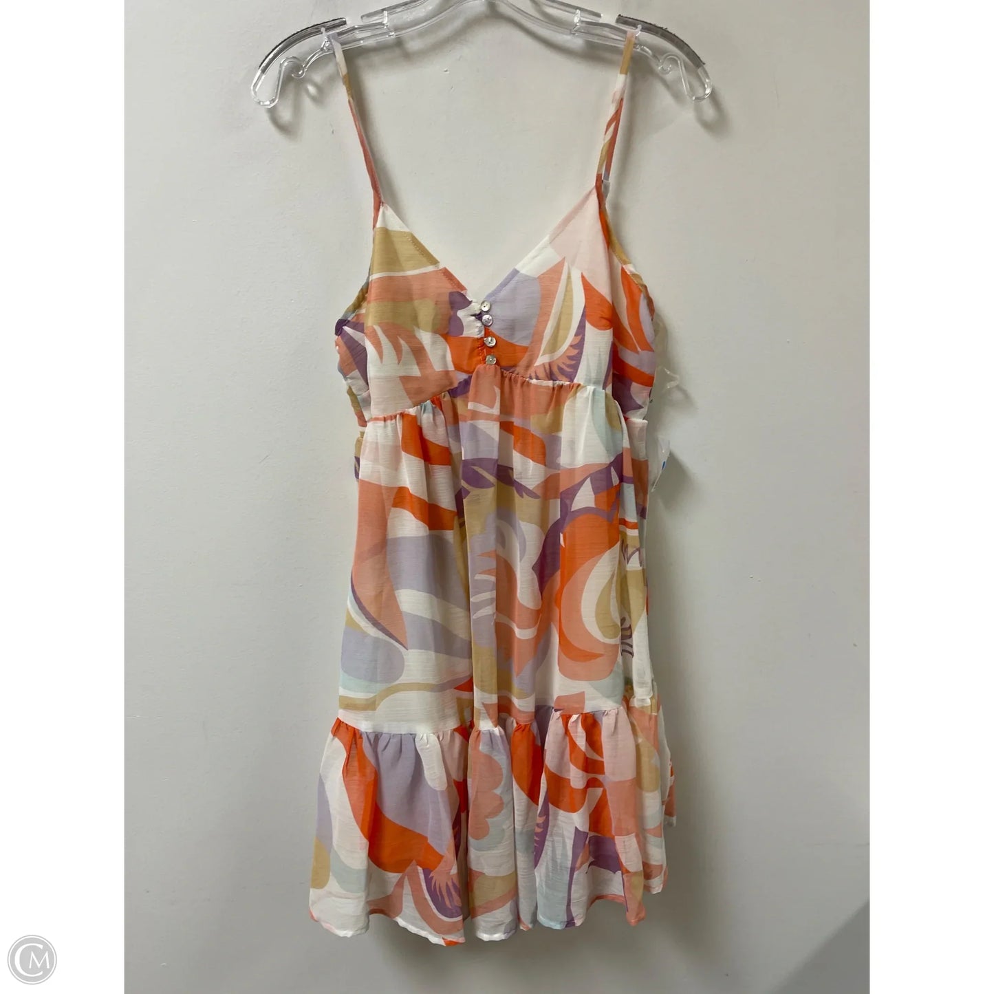 Dress Casual Short By Clothes Mentor In Orange & Purple, Size: S