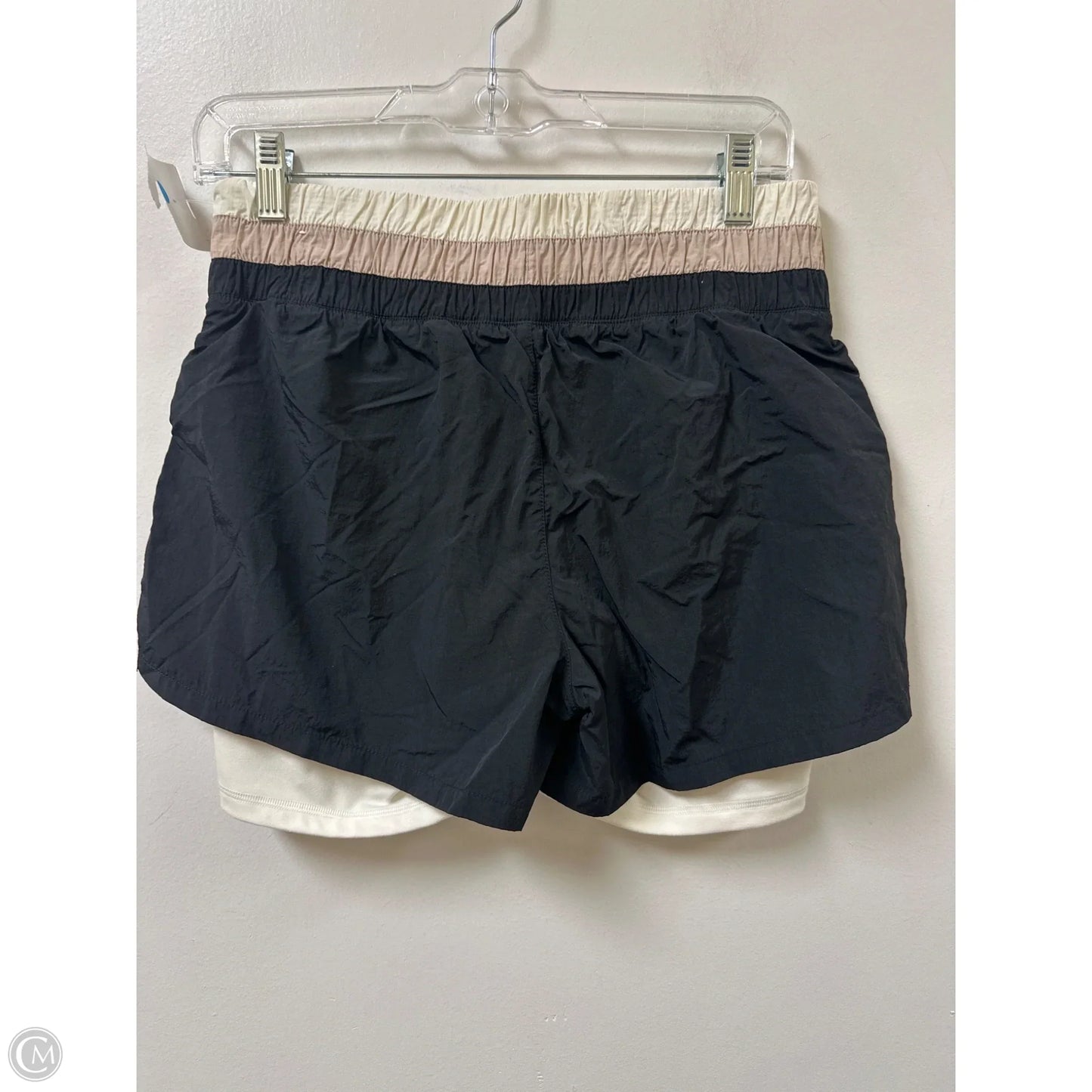 Athletic Shorts By Reebok In Black & Cream, Size: S