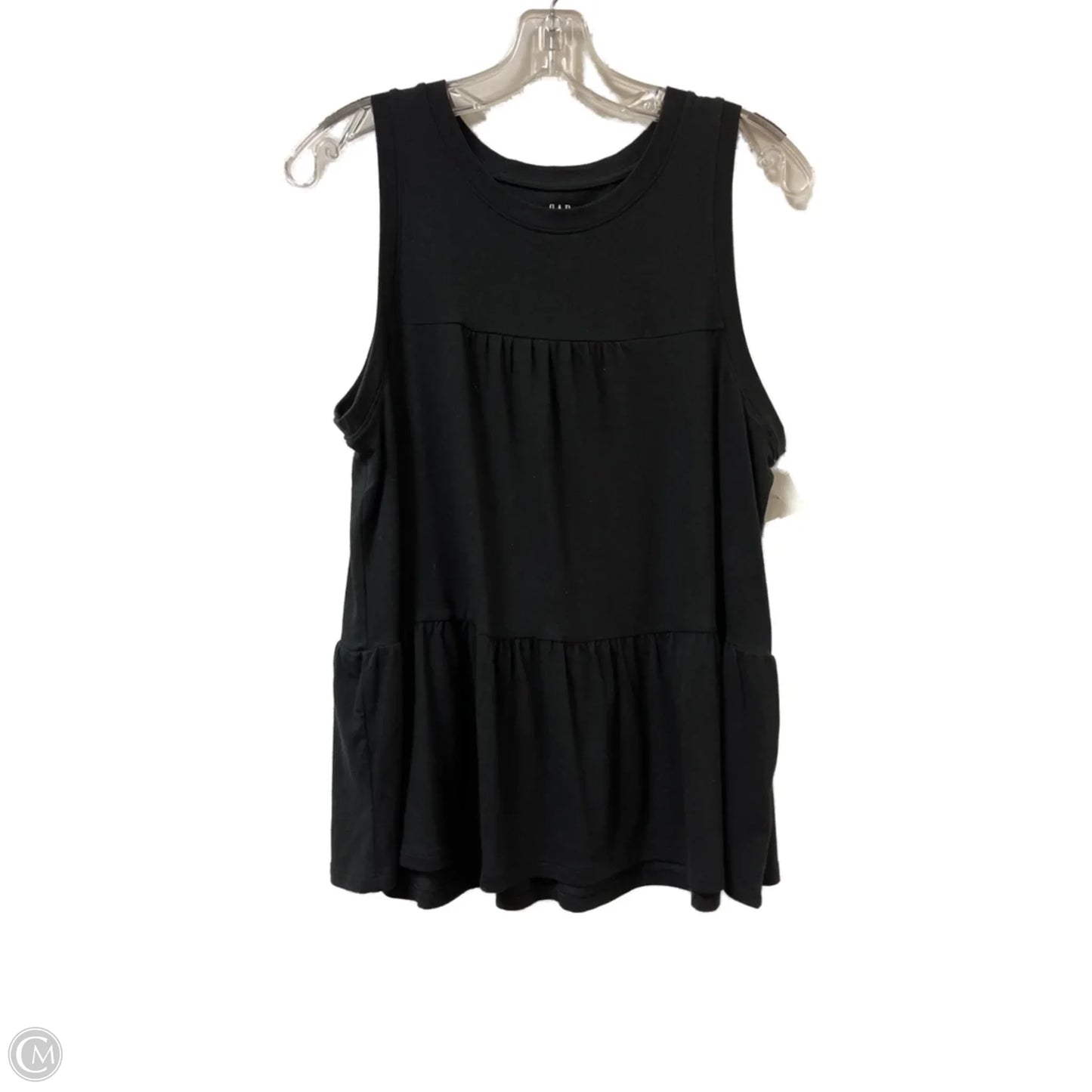 Top Sleeveless By Gap In Black, Size: M